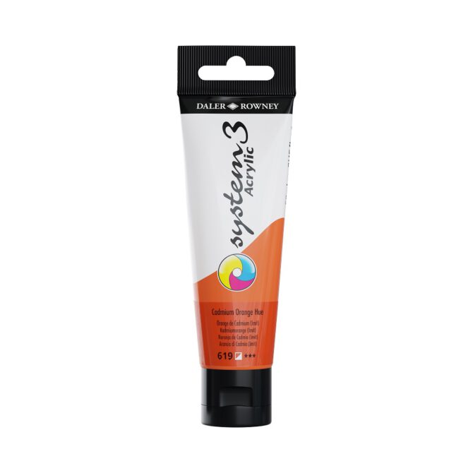 SYSTEM 3 ACRYLVERF Tube 59ml - NO.619 CADMIUM ORANGE (HUE)