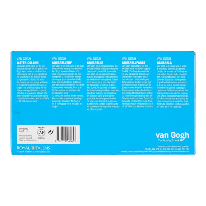 Van Gogh Aquarel Painting Box - SET 12x Tube 10ml