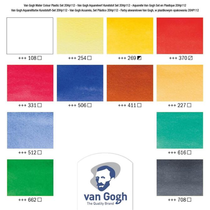 Van Gogh Aquarel Painting Box - SET 12x Tube 10ml