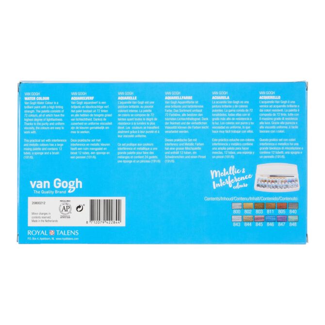 Van Gogh Aquarel Painting Box - SET 12x Tube 10ml SPECIALTY