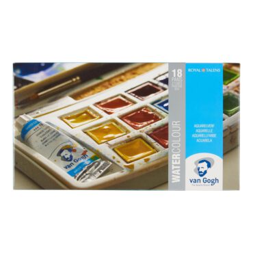 Van Gogh Aquarel Painting Box - SET 18x 1/2 napjes + 2x Tube 10ml