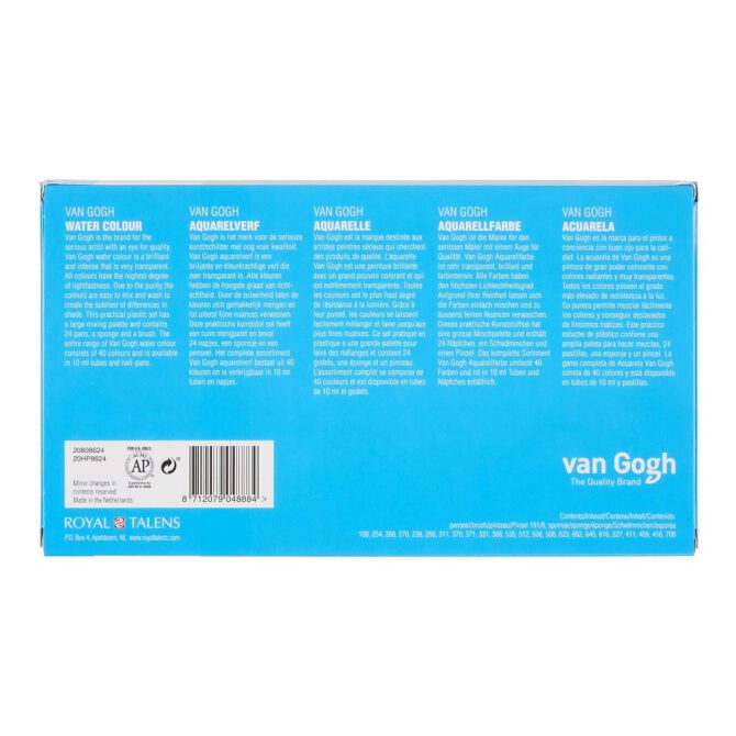 Van Gogh Aquarel Painting Box - SET 24x 1/2 napjes