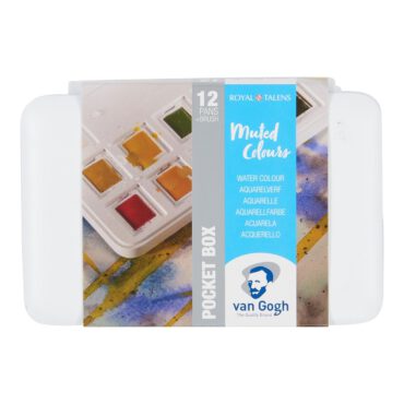 Van Gogh Aquarel Pocket Box - SET 12x 1/2 napjes GEDEMPTE KLEUREN