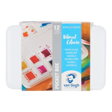 Van Gogh Aquarel Pocket Box - SET 12x 1/2 napjes HELDERE KLEUREN