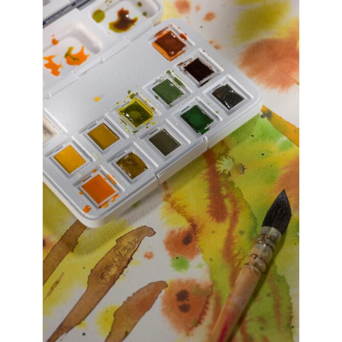 Van Gogh Aquarel Pocket Box - SET 12x 1/2 napjes NATUURTINTEN