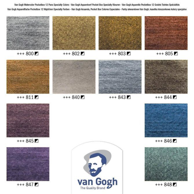 Van Gogh Aquarel Pocket Box - SET 12x 1/2 napjes SPECIALTY