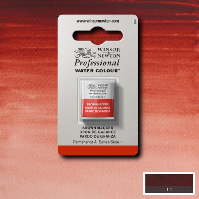 W&N Artists Aquarel 1/2 napje - 056 Brown Madder (s1)