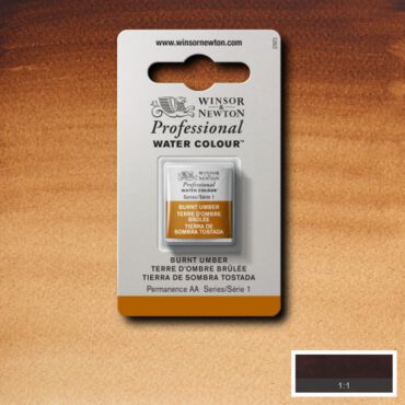 W&N Artists Aquarel 1/2 napje - 076 Burnt Umber (s1)