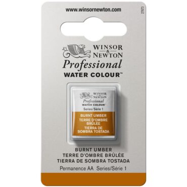 W&N Artists Aquarel 1/2 napje - 076 Burnt Umber (s1)