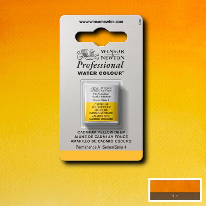 W&N Artists Aquarel 1/2 napje - 111 Cadmium Yellow Deep (s4)