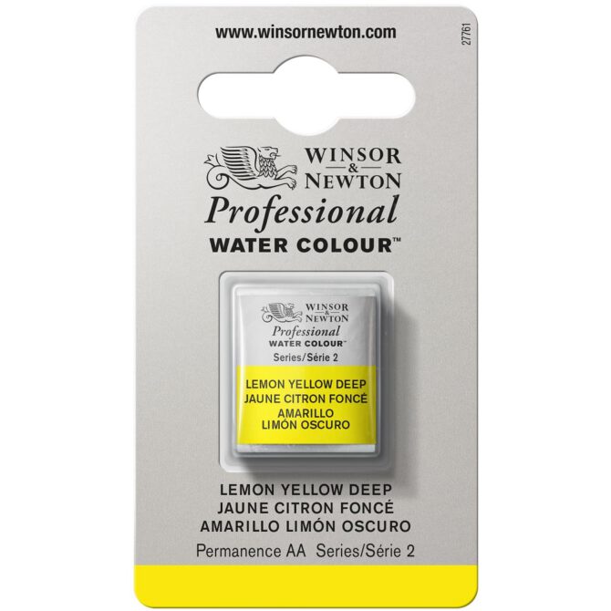 W&N Artists Aquarel 1/2 napje - 348 Lemon Yellow Deep (s2)