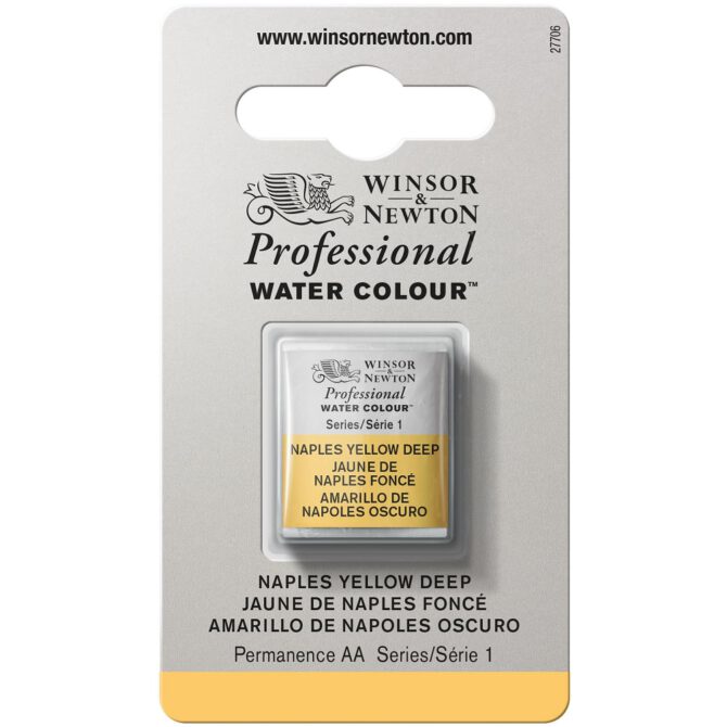 W&N Artists Aquarel 1/2 napje - 425 Naples Yellow Deep (s1)