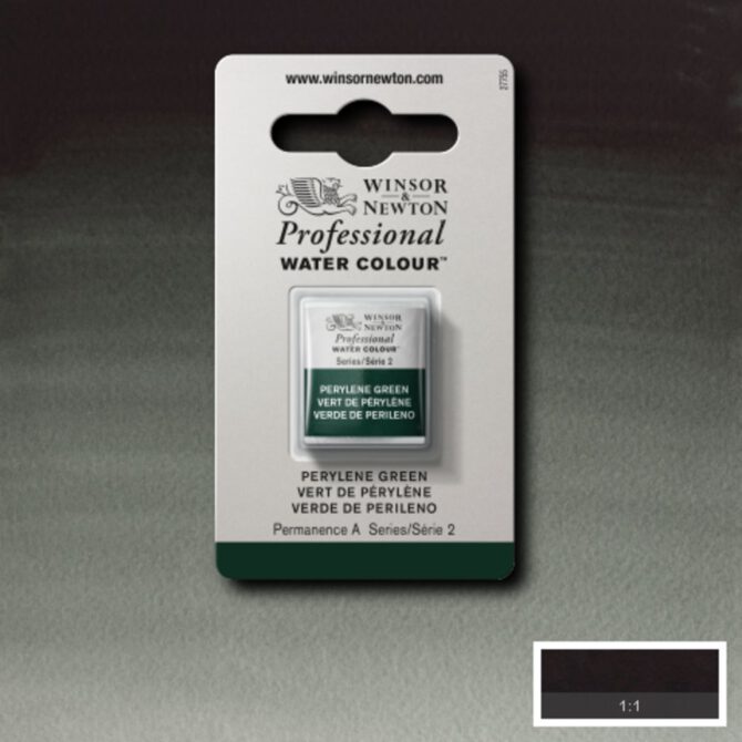 W&N Artists Aquarel 1/2 napje - 460 Perylene Green (s2)