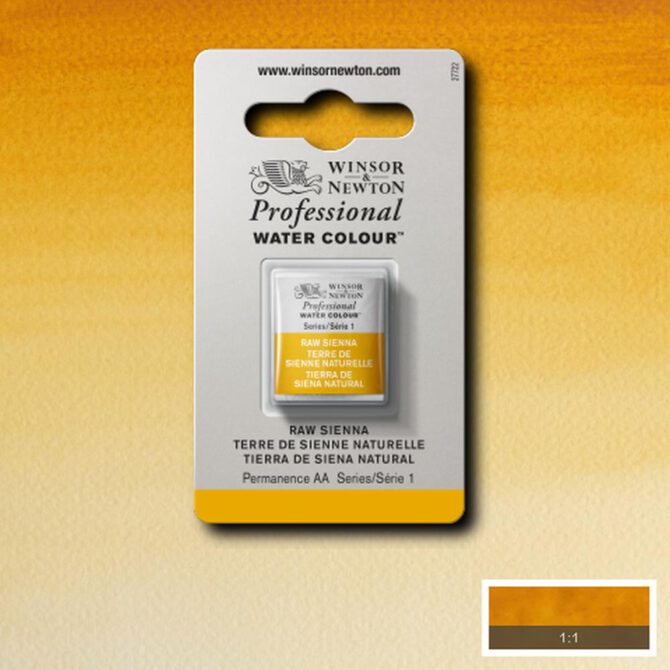 W&N Artists Aquarel 1/2 napje - 552 Raw Sienna (s1)