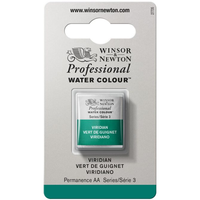 W&N Artists Aquarel 1/2 napje - 692 Viridian (s3)