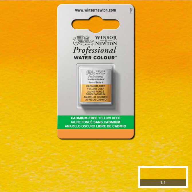 W&N Artists Aquarel 1/2 napje - 891 Cadmium FREE Yellow Deep (s4)