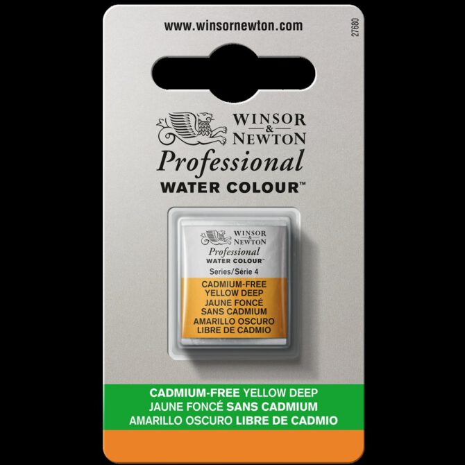 W&N Artists Aquarel 1/2 napje - 891 Cadmium FREE Yellow Deep (s4)