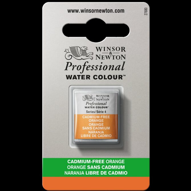 W&N Artists Aquarel 1/2 napje - 899 Cadmium FREE Orange (s4)