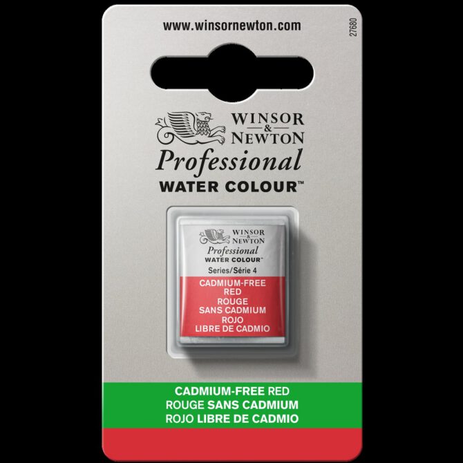 W&N Artists Aquarel 1/2 napje - 901 Cadmium FREE Red (s4)