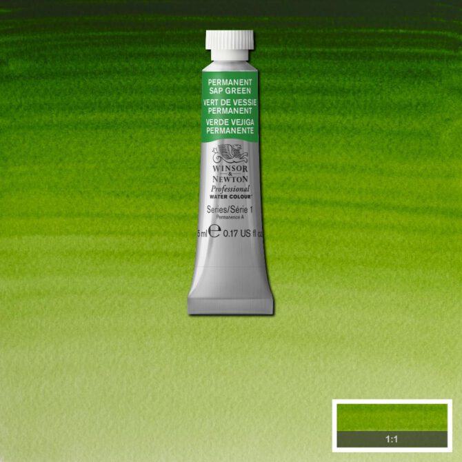 W&N Artists Aquarel tube 5ml - 503 Permanent Sap Green (s1)