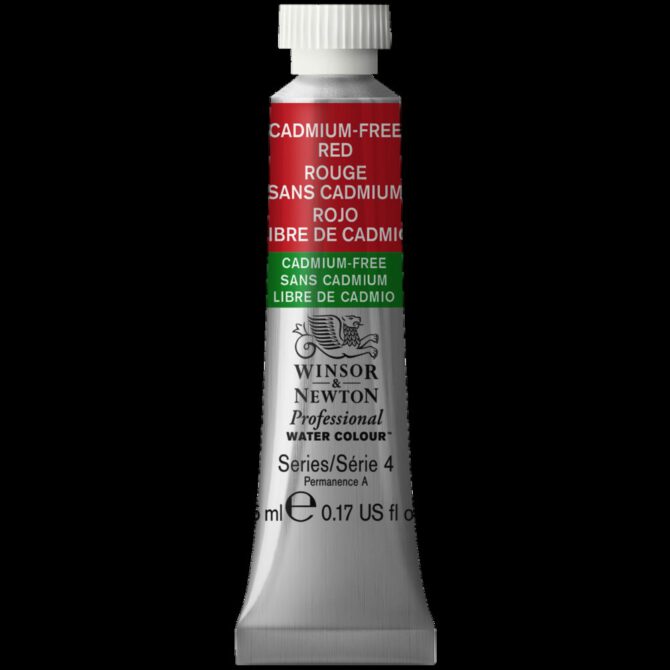 W&N Artists Aquarel tube 5ml - 901 Cadmium FREE Red (s4)