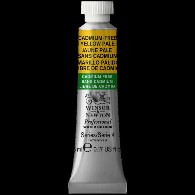 W&N Artists Aquarel tube 5ml - 907 Cadmium FREE Yellow Pale (s4)