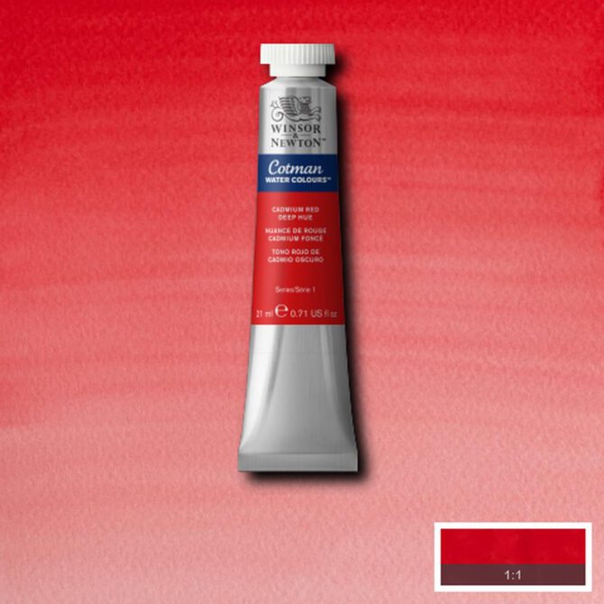 W&N Cotman aquarelverf 21ml - 098 Cadmium Red Deep Hue