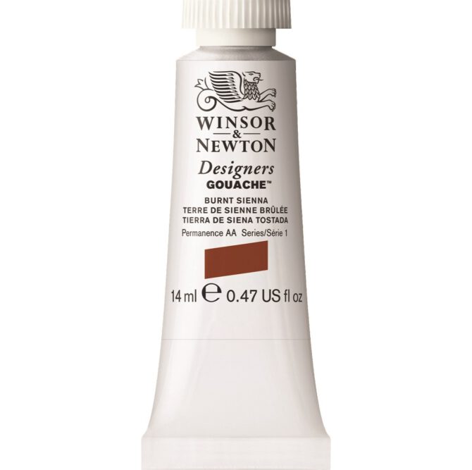 W&N Designers Gouache tube 14ml - 074 Burnt Sienna (s1)