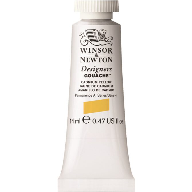 W&N Designers Gouache tube 14ml - 108 Cadmium Yellow (s4)