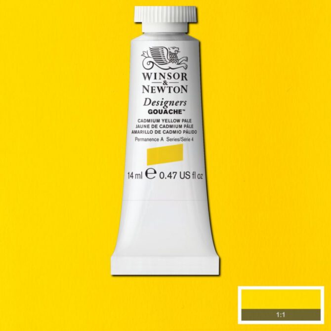 W&N Designers Gouache tube 14ml - 118 Cadmium Yellow Pale (s4)