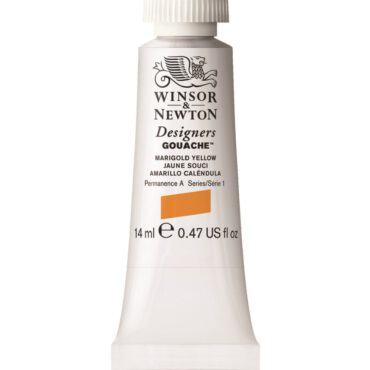 W&N Designers Gouache tube 14ml - 384 Marigold Yellow (s1)