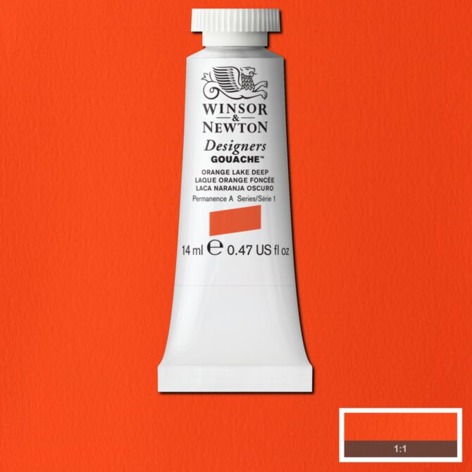 W&N Designers Gouache tube 14ml - 452 Orange Lake Deep (s1)