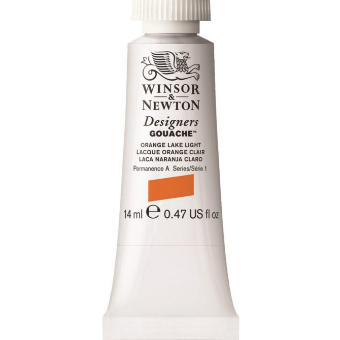 W&N Designers Gouache tube 14ml - 453 Orange Lake Light (s1)