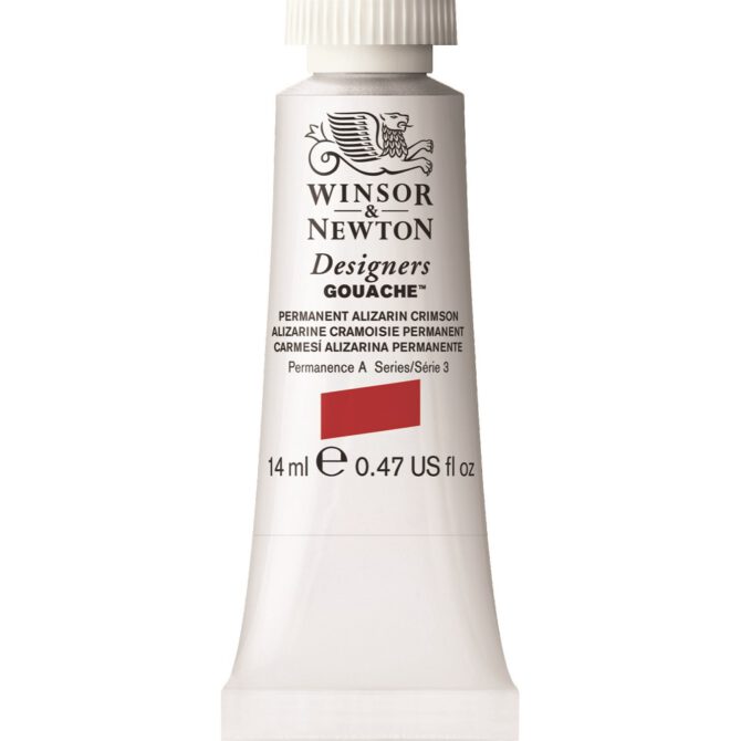 W&N Designers Gouache tube 14ml - 466 Permanent Alizarin Crimson (s3)