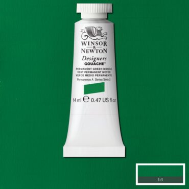 W&N Designers Gouache tube 14ml - 484 Permanent Green Middle (s2)