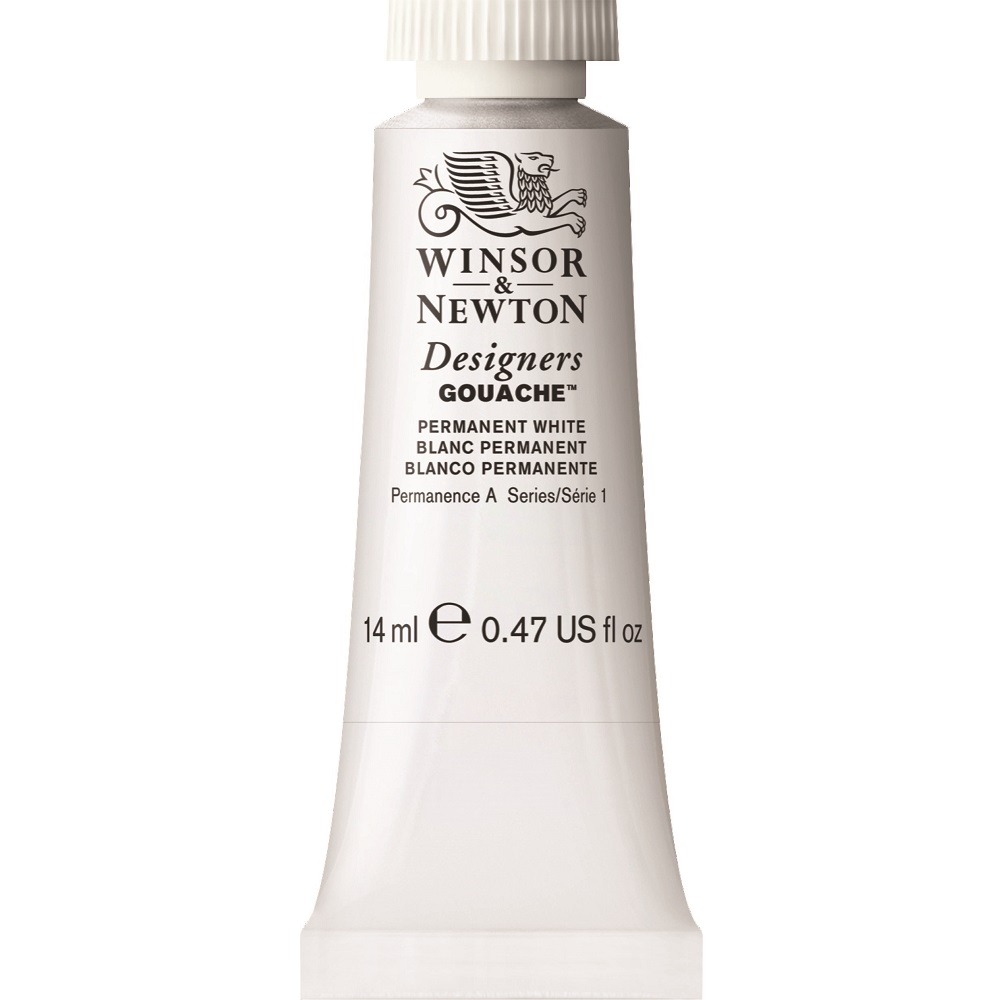 W&N Designers Gouache tube 14ml - 512 Permanent White (s1)