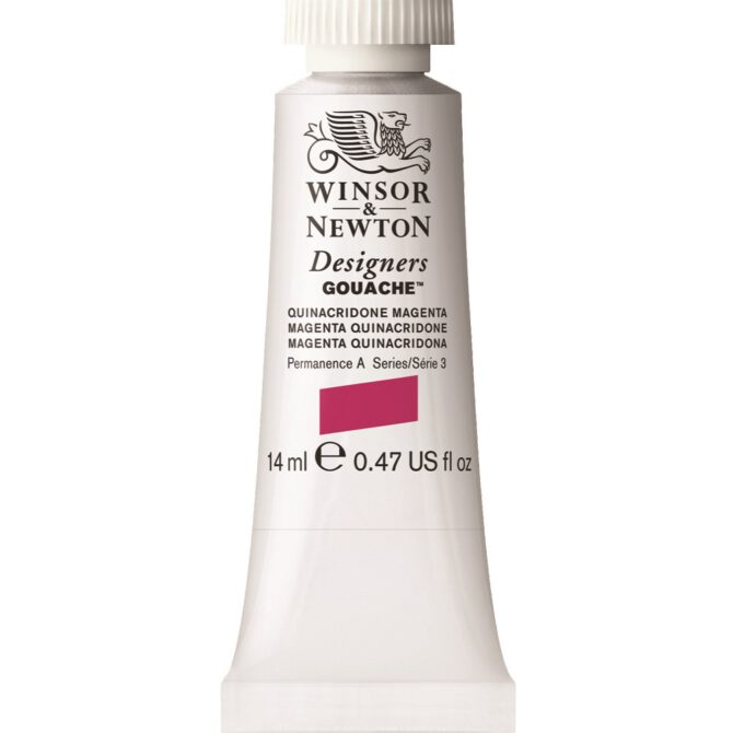 W&N Designers Gouache tube 14ml - 550 Quinacridone Magenta (s3)