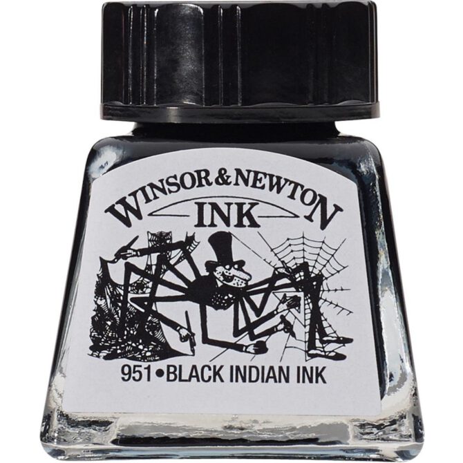 W&N Drawing ink 14ml - 030 Black (indian)