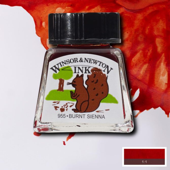 W&N Drawing ink 14ml - 074 Burnt Sienna