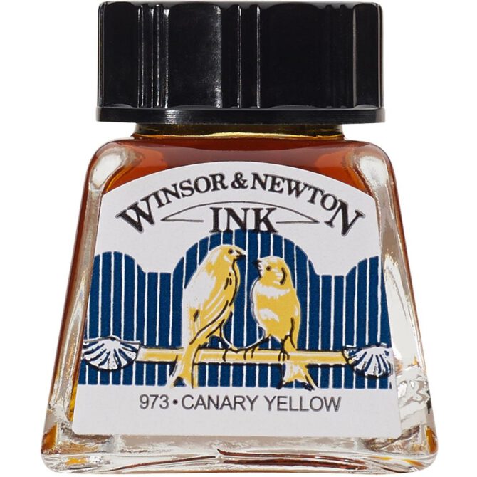 W&N Drawing ink 14ml - 123 Canary Yellow