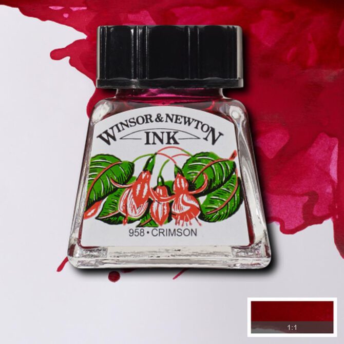 W&N Drawing ink 14ml - 203 Crimson