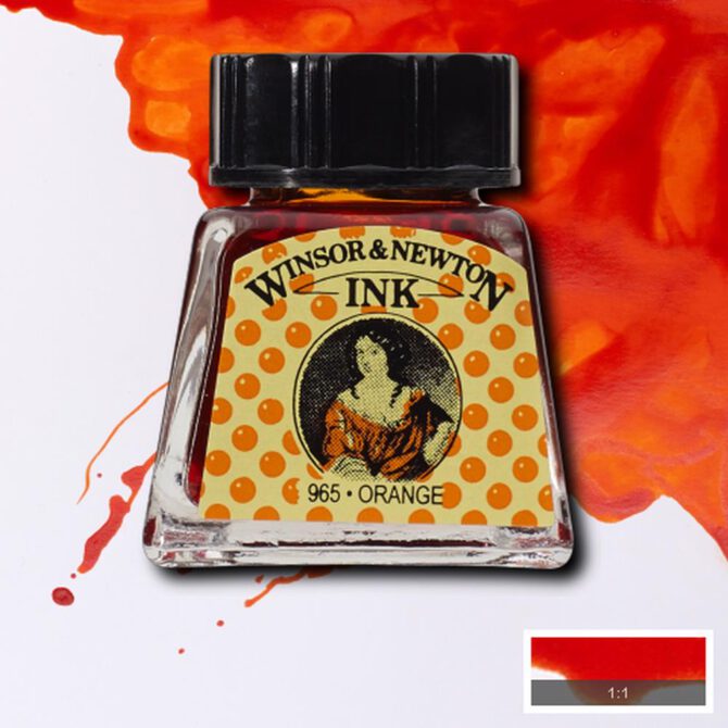 W&N Drawing ink 14ml - 449 Orange