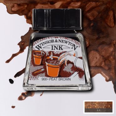 W&N Drawing ink 14ml - 469 Peat Brown