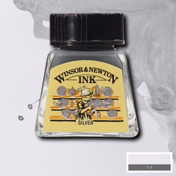 W&N Drawing ink 14ml - 617 Silver