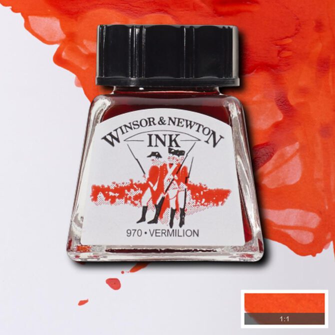 W&N Drawing ink 14ml - 680 Vermillion