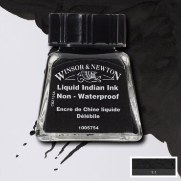 W&N Drawing ink 14ml - 754 Liquid Indian Ink (non-waterproof)