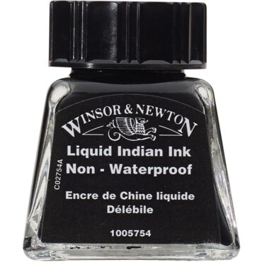 W&N Drawing ink 14ml - 754 Liquid Indian Ink (non-waterproof)