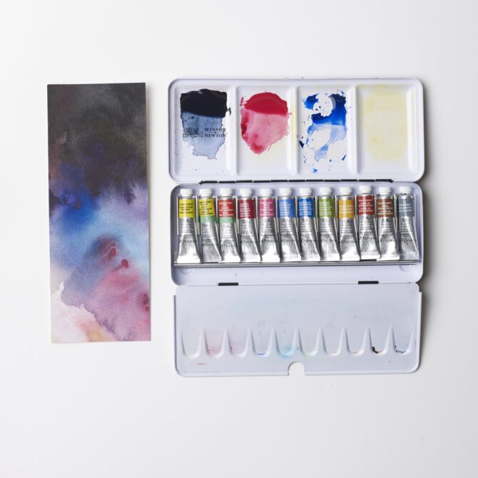 W&N Professional Watercolour - Lightweight Sketchers' Box 12 tubes