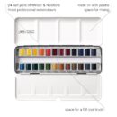 W&N Professional Watercolour - Lightweight Sketchers' Box 24 halve napjes