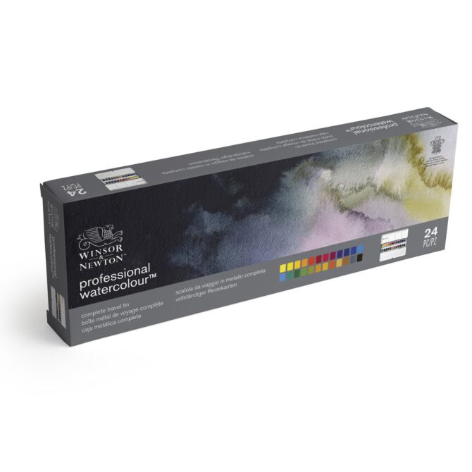 W&N Professional Watercolour - Lightweight Sketchers' Box 24 halve napjes